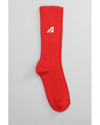 Autry Socks In Red Cotton