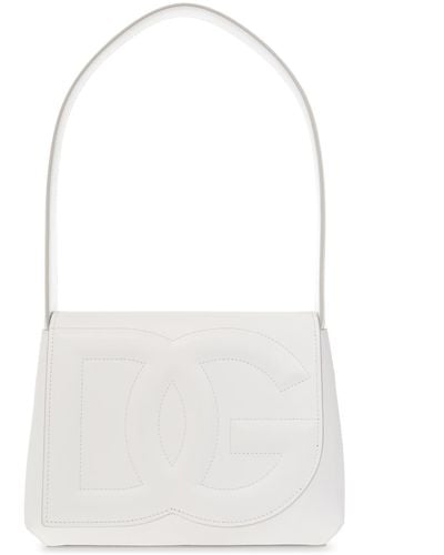 Dolce & Gabbana Shoulder Bag With Logo - White