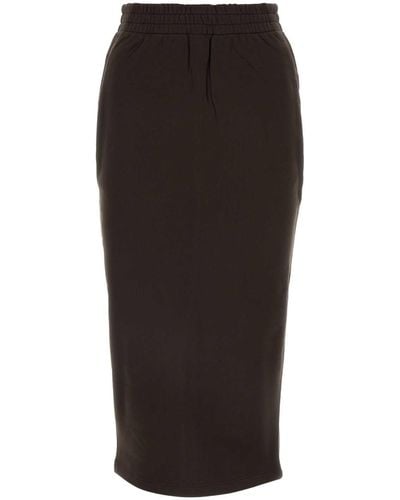 Prada Dark Cotton Skirt - Black