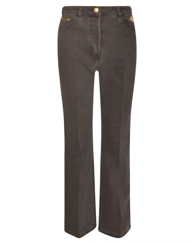 Patou Button Fitted Jeans - Gray