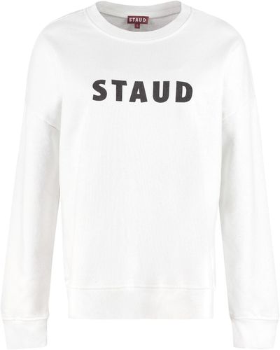 STAUD Logo Detail Cotton Sweatshirt - Multicolor