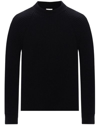 Saint Laurent Wool Rib-knit Sweater - Black