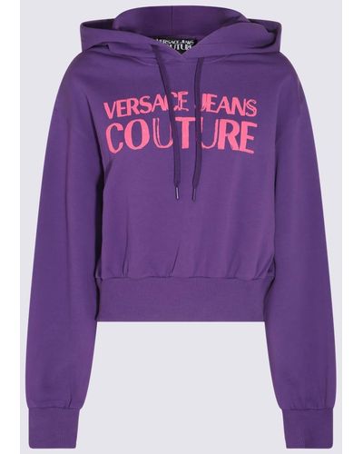 Versace Violet Cotton Sweatshirt - Purple