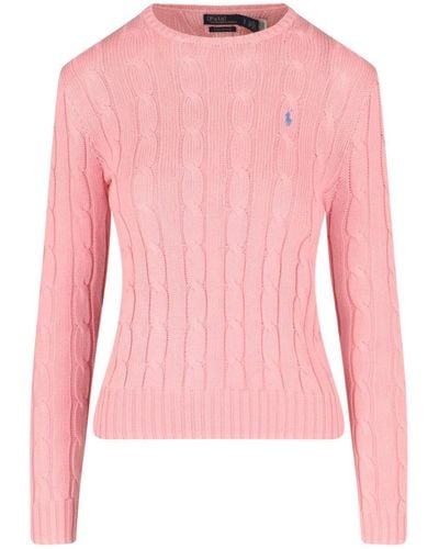 Ralph Lauren Julianna Long Sleeve Sweater - Pink