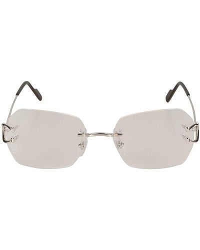 Cartier Square Frame Glasses - Natural