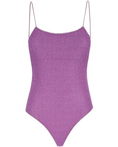 Oséree 'Lumière Maillot' Swimsuit With Open Back - Purple