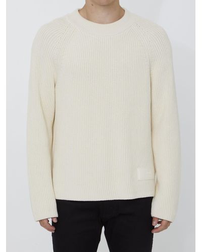 Ami Paris Ivory Jumper With Patch - White