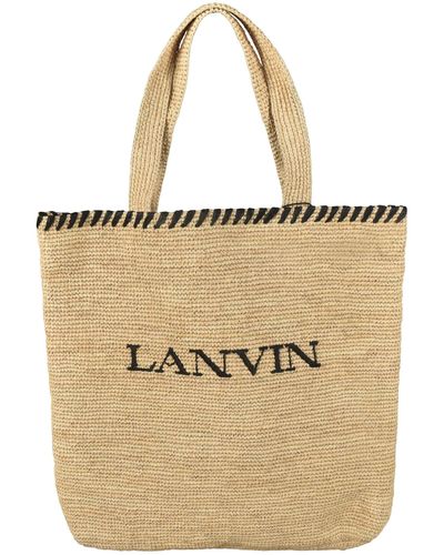 Lanvin Logo Shopping Bag - Natural