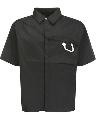 HELIOT EMIL S/S Nylon Shirt W. Carabiner - Black