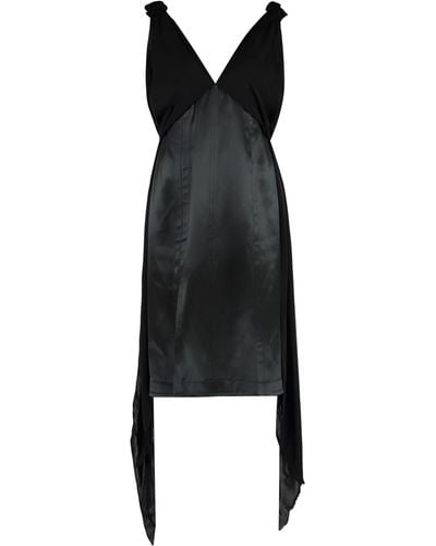 Bottega Veneta Silk Midi-dress - Black