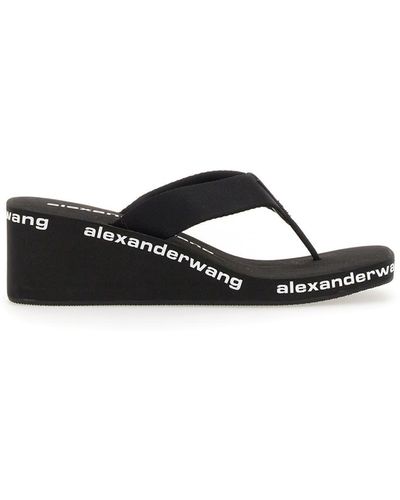 Alexander Wang Sandal With Logo Print - White