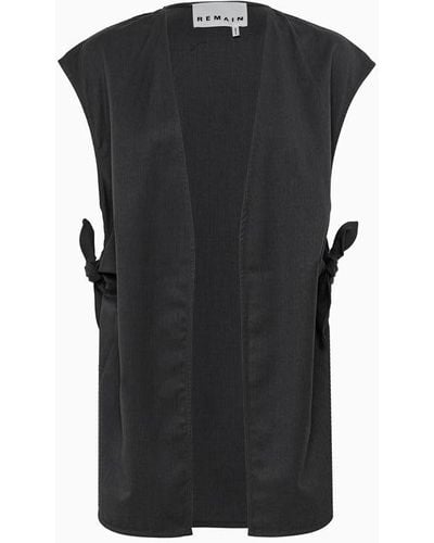 REMAIN Birger Christensen Remain Oversized Vest - Black