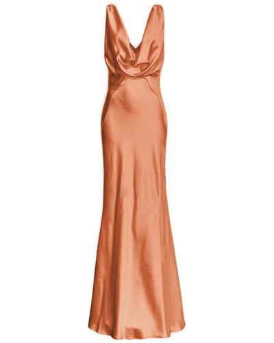 Pinko V-Neck Draped Maxi Dress - Multicolour