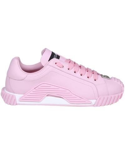 Dolce & Gabbana Ns1 Logo Plaque Sneakers - Pink