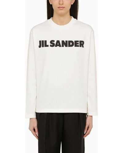 Jil Sander White Long Sleeved T Shirt