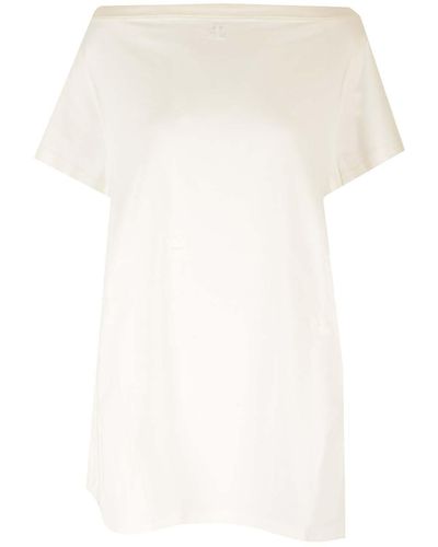 Courreges Cotton Jersey Mini Dress - White