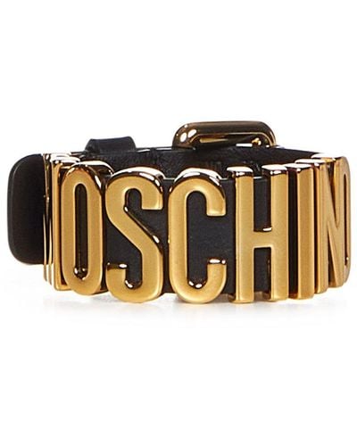 Moschino Lettering Logo Bracelet - Metallic