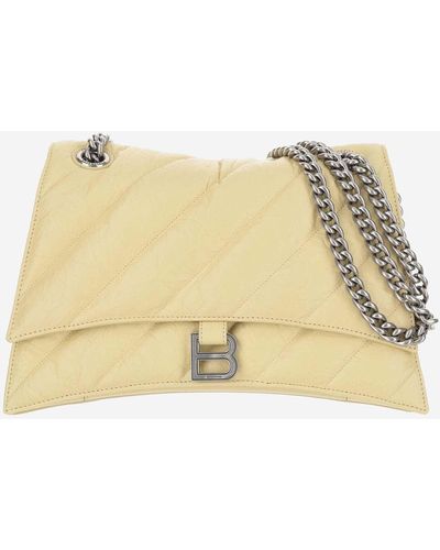 Balenciaga Medium Quilted Crush Chain Bag - Natural