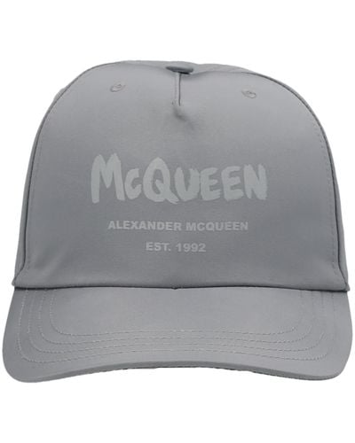 Alexander McQueen Hat With Logo - Gray