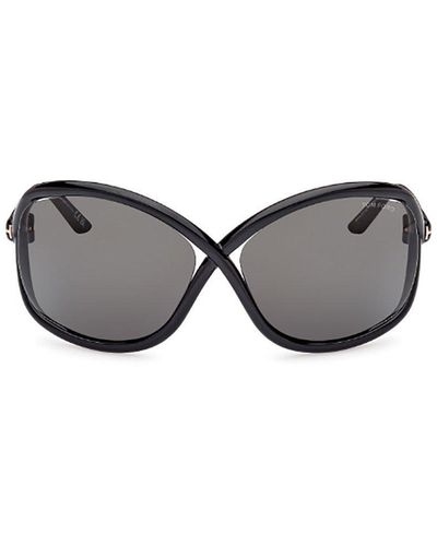 Tom Ford Eyewear Butterfly Frame Sunglasses - Grey