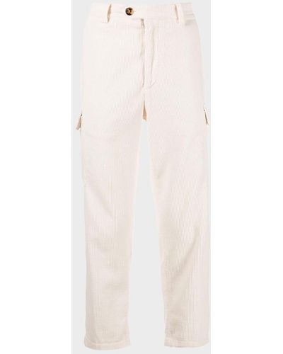 Brunello Cucinelli Cotton Trousers - White