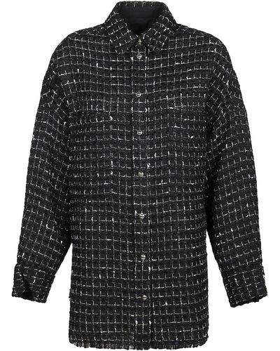 IRO Amice Tweed Overshirt - Black