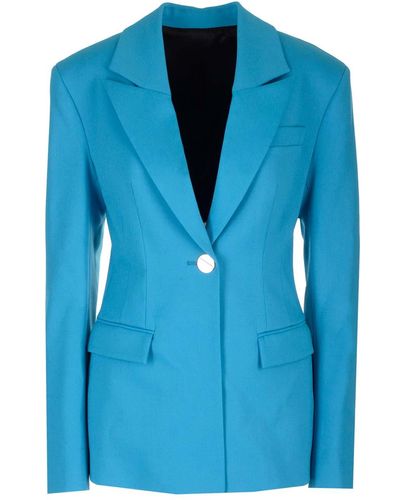 The Attico Single-breasted Blue Jacket