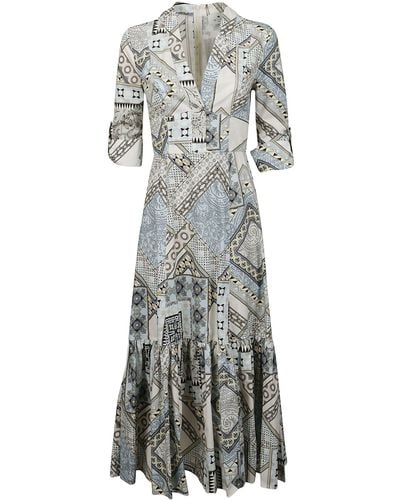 Etro Patchwork Dress - Gray