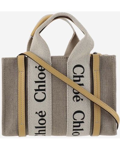 Chloé Mini Woody Tote Bag - Metallic