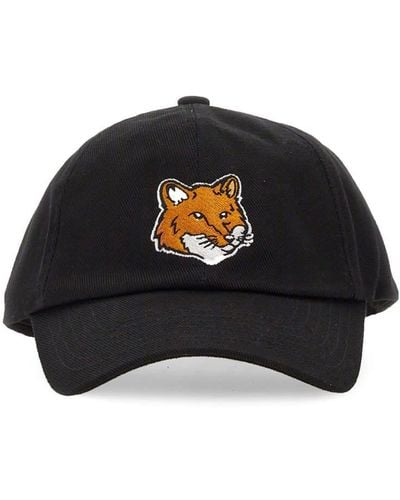 Maison Kitsuné Fox Head Baseball Hat - Black
