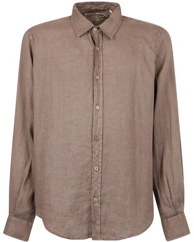 Original Vintage Style Linen Shirt - Brown