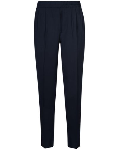 Zegna Ribbed Waist Trousers - Blue