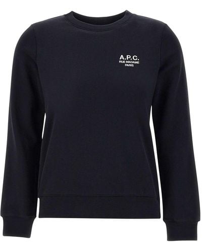A.P.C. "sweat Skye" Cotton Sweatshirt - Blue