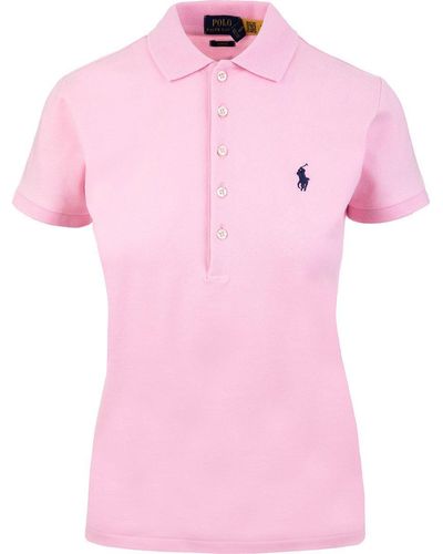 Ralph Lauren Logo Embroidered Polo Shirt - Pink