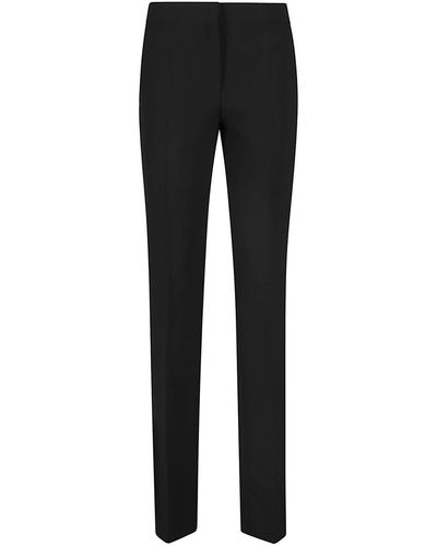 Moschino Press-Creased Straight-Leg Tailored Trousers - Black
