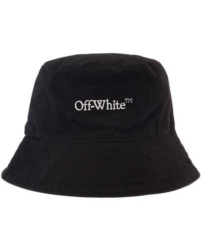 Off-White c/o Virgil Abloh Bucket Hat With Contrasting Logo In Cotton Man - Black