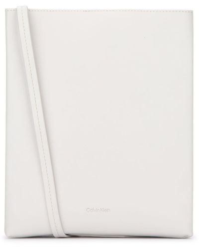Calvin Klein Paper Bag Ns Crossbo - White