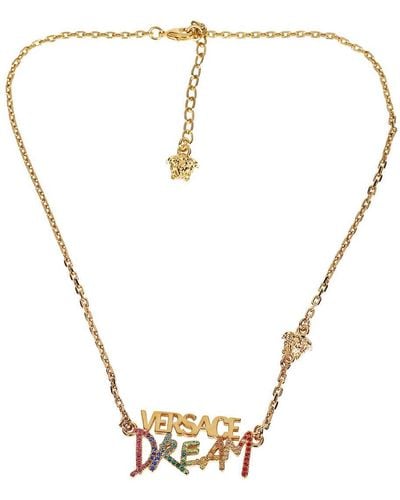 Versace Tone Metal Necklace - Metallic