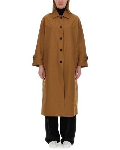 Herno Trench Coat With Buttons - Brown