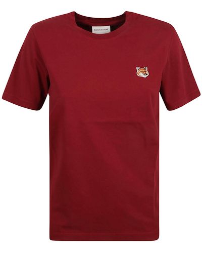 Maison Kitsuné Fox Head Patch Regular T-Shirt - Red