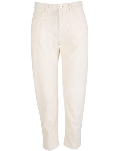 Jacob Cohen Woman White Corduroy Kimmy Jeans