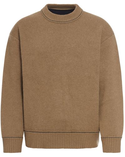 Sacai S Cashmere Knit Pullover - Brown