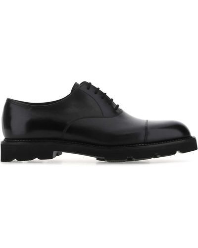 John Lobb Leather City Ii Lace-Up Shoes - Black