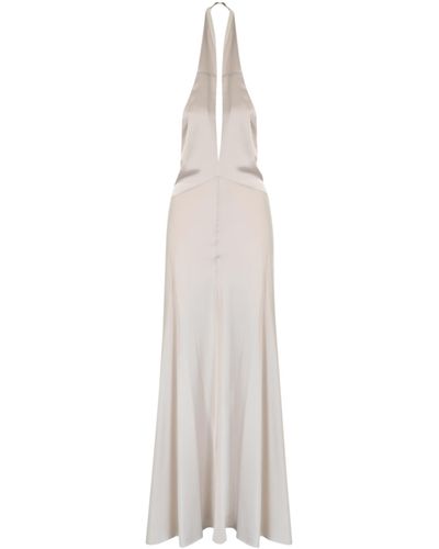D.exterior Satin Dress - White