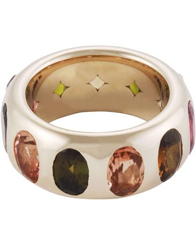 Lo Spazio Jewelry Lo Spazio Multi Colored Tourmaline Ring - Metallic