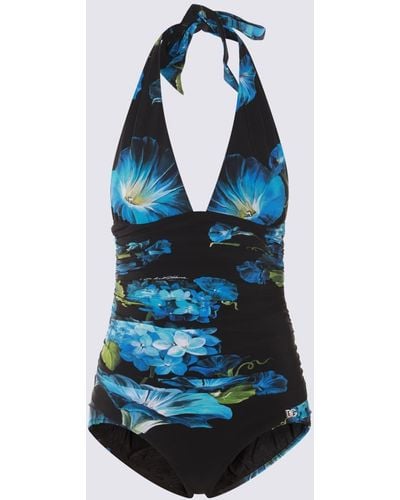 Dolce & Gabbana Black, Blue And Green Swimsuit
