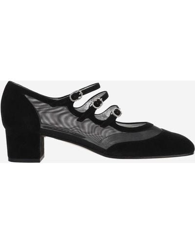 CAREL PARIS Baby Suede Court Shoes - Black