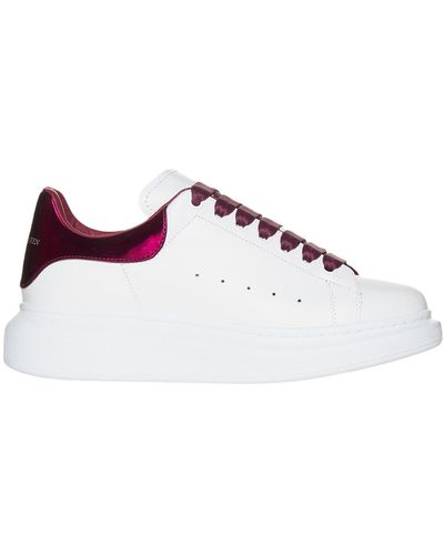 Alexander McQueen And Burgundy Oversized Trainers - White