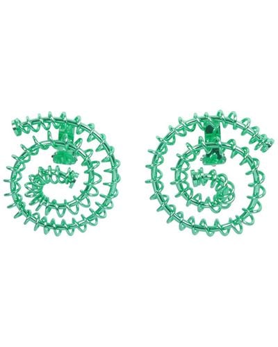 Sunnei Garland Spiral Earrings - Green