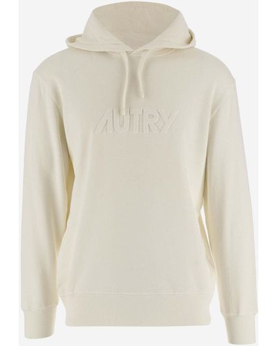 Autry Cotton Hoodie With Logo - Natural